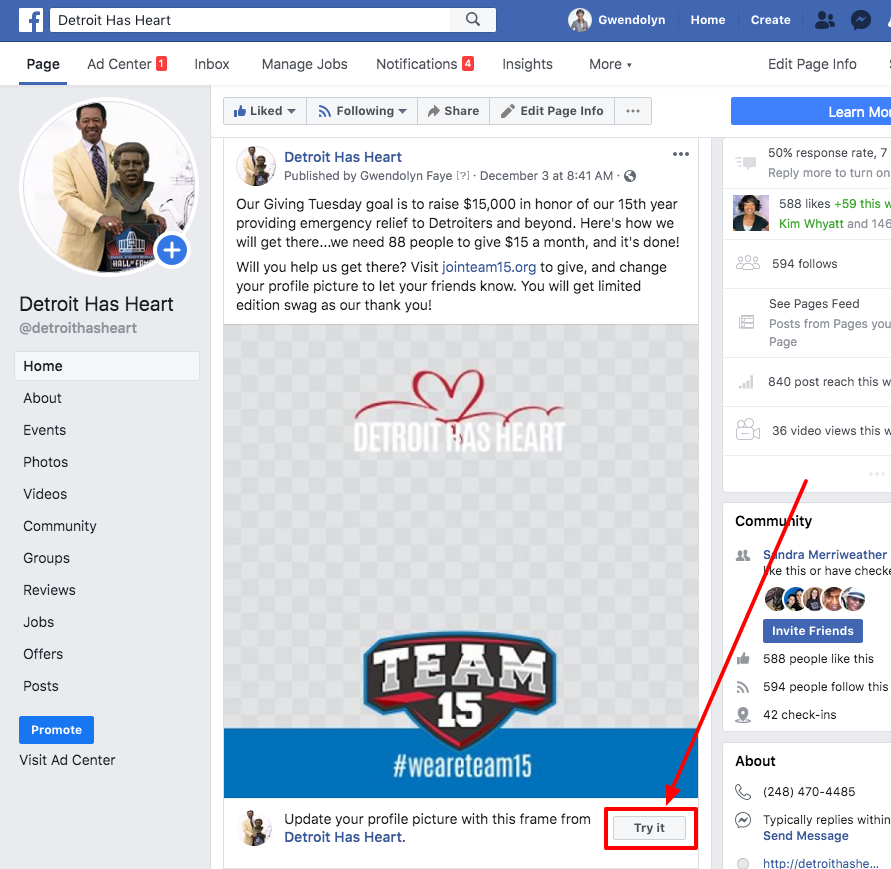 Team 15 Facebook Frame Screenshhot2